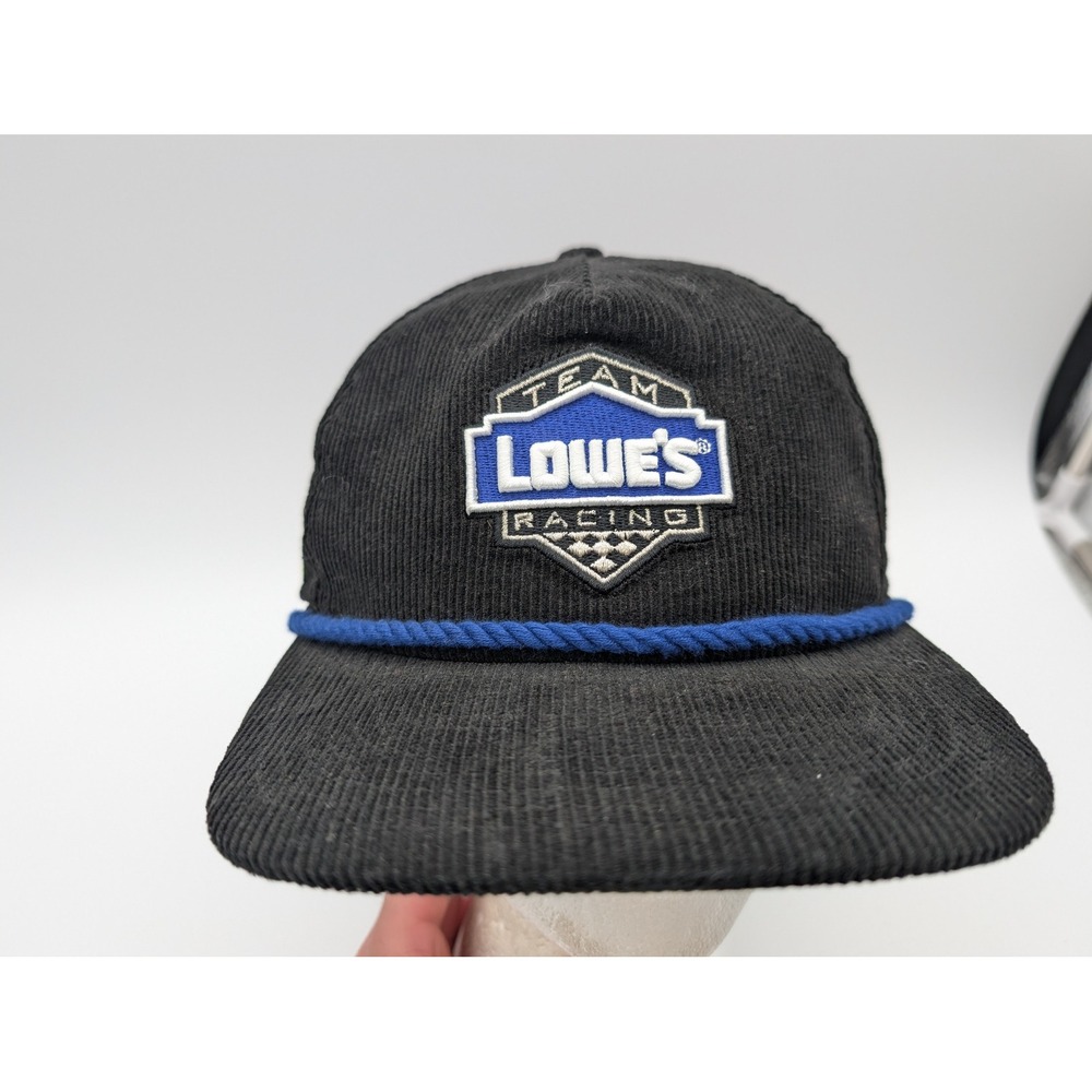 New Era Lowes Racing Team 48 Jimmie Johnson Black Corduroy Rope Snapback Hat